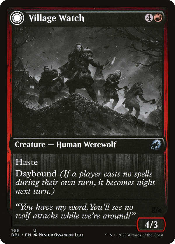 Village Watch // Village Reavers (DBL-165) - Innistrad: Double Feature: (Double Faced Transform)