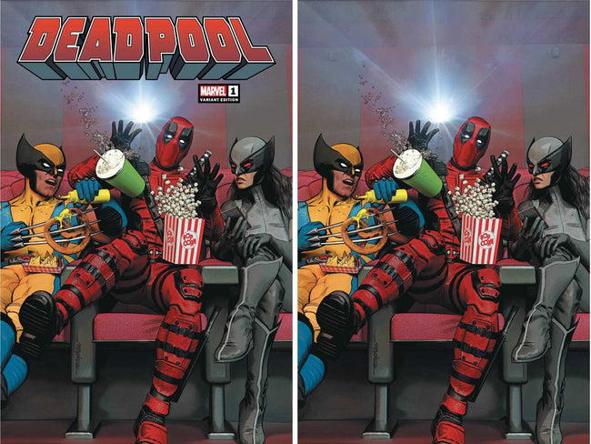 DEADPOOL #1 (MIKE MAYHEW EXCLUSIVE TRADE/VIRGIN VARIANT SET) ~ Marvel Hover Image