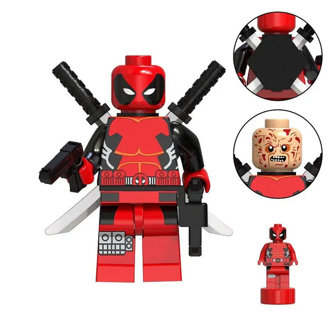 Red Mercenary Custom Minifig - Collectors World Toys Hover Image