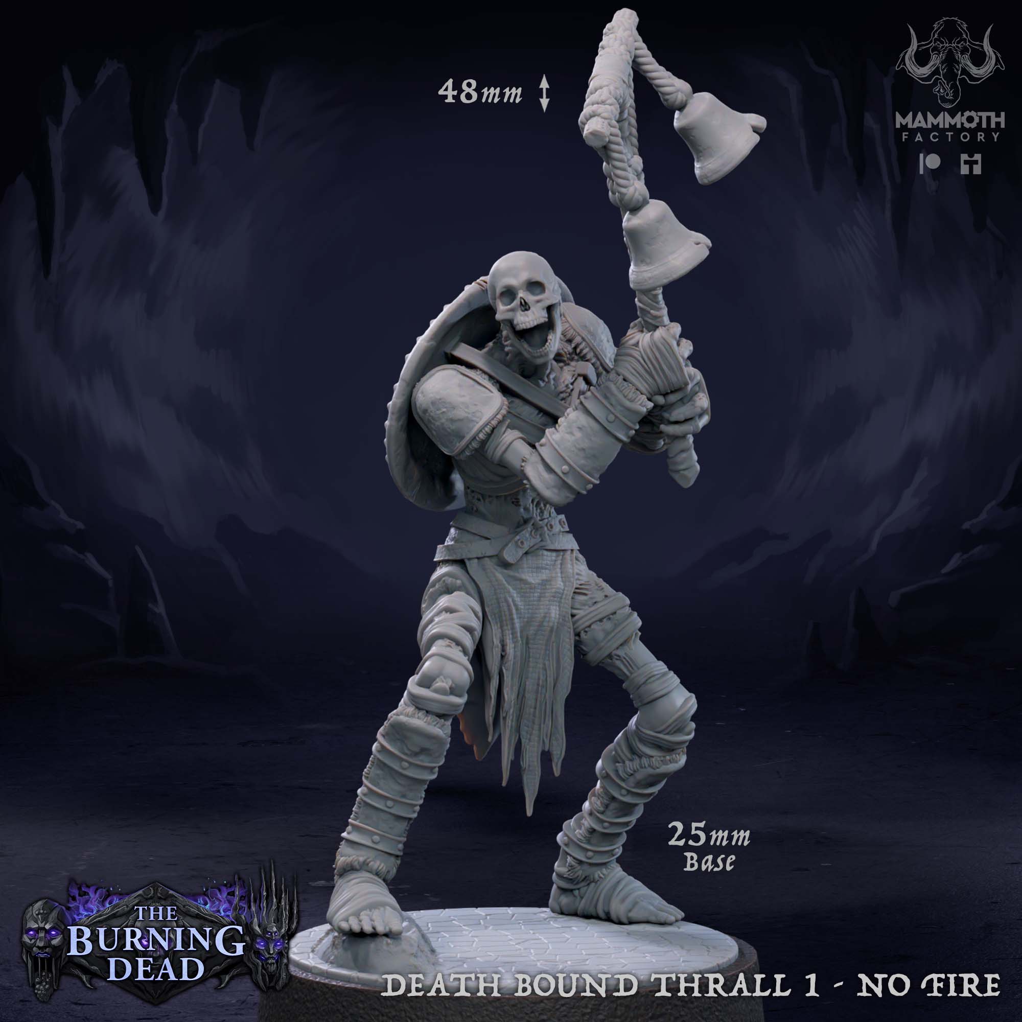 Death Bound Thrall: Sculpt 1 (Skeleton Musician, Regular or On Fire) Main image