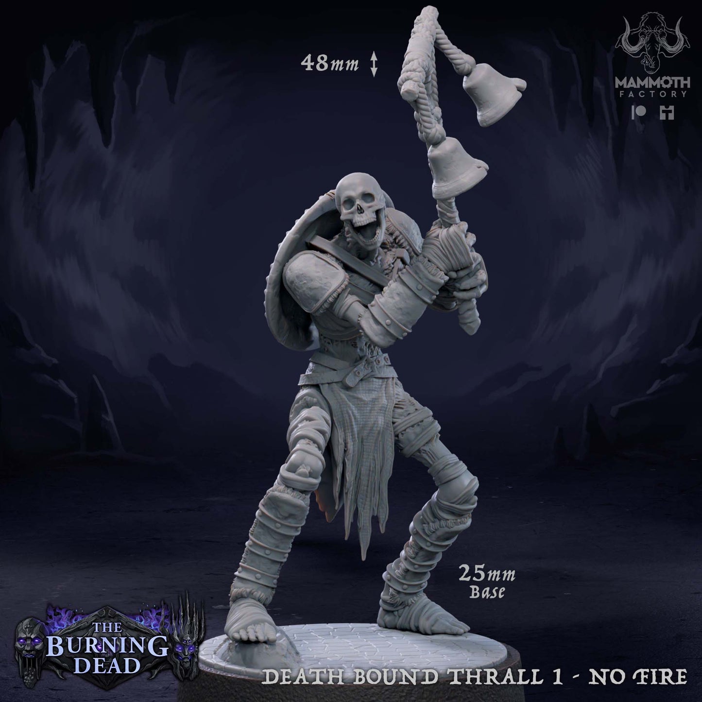 Death Bound Thrall: Sculpt 1 (Skeleton Musician, Regular or On Fire)