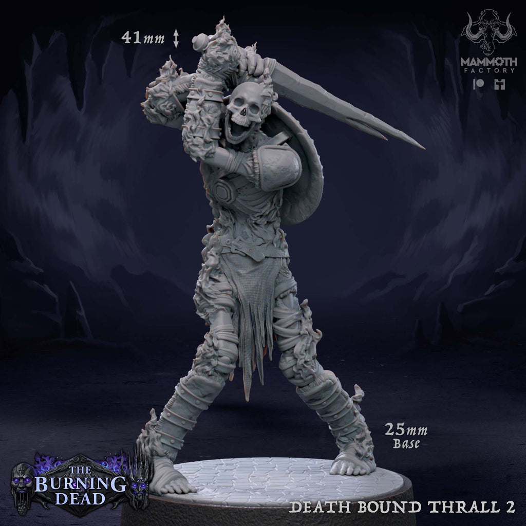 Death Bound Thrall: Sculpt 2 (Skeleton Warrior, Regular or On Fire)