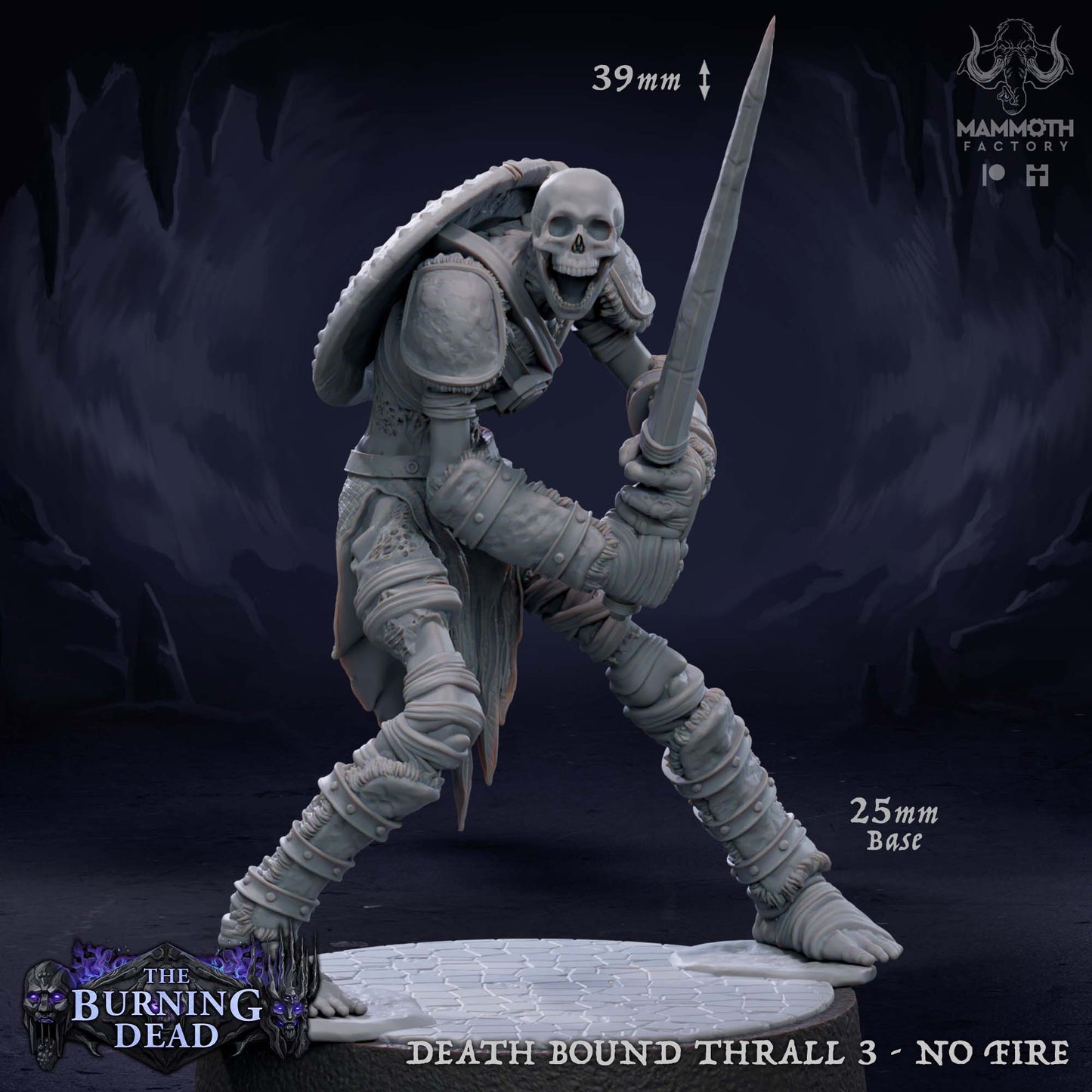 Death Bound Thrall: Sculpt 3 (Skeleton Warrior, Regular or On Fire)