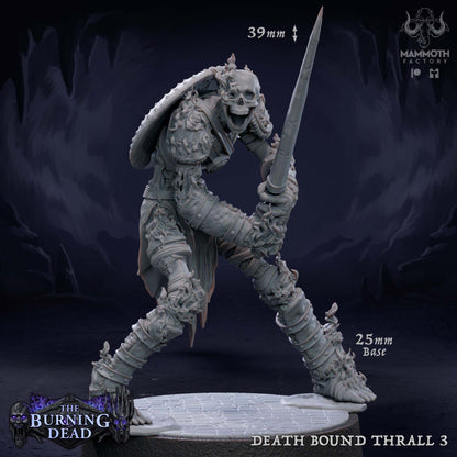 Death Bound Thrall: Sculpt 3 (Skeleton Warrior, Regular or On Fire)