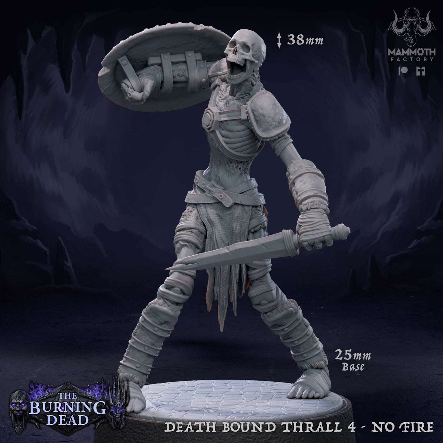 Death Bound Thrall: Sculpt 4 (Skeleton Warrior, Regular or On Fire)