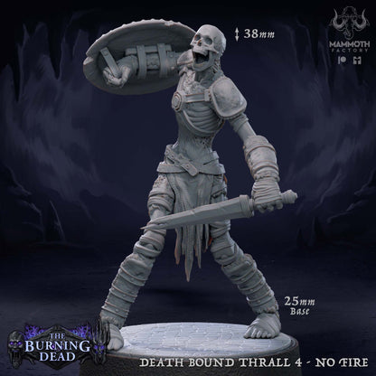 Death Bound Thrall: Sculpt 4 (Skeleton Warrior, Regular or On Fire)