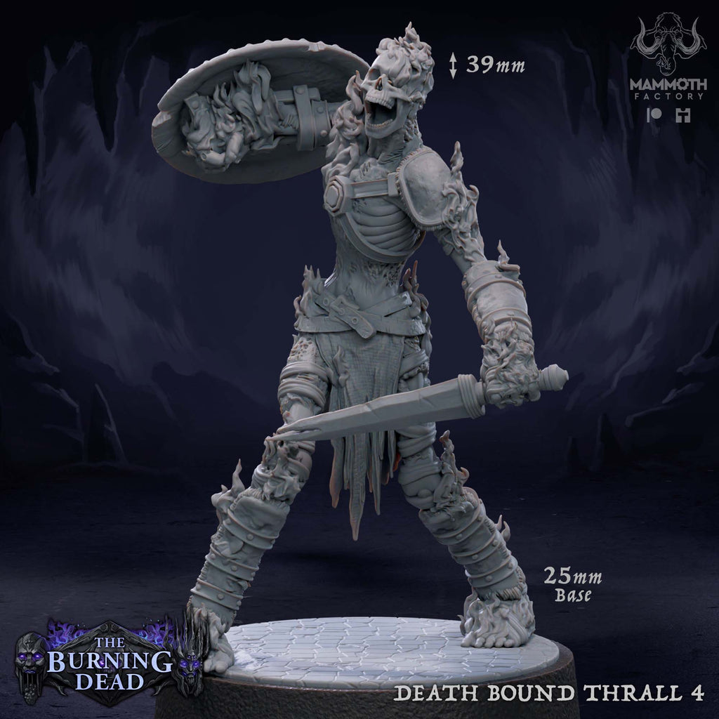 Death Bound Thrall: Sculpt 4 (Skeleton Warrior, Regular or On Fire)