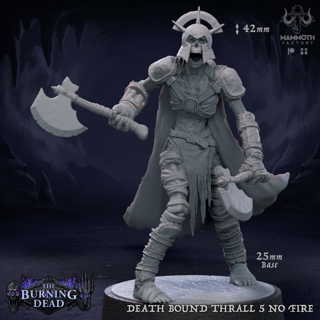 Death Bound Thrall: Sculpt 5 (Skeleton Commander, Regular or On Fire) -