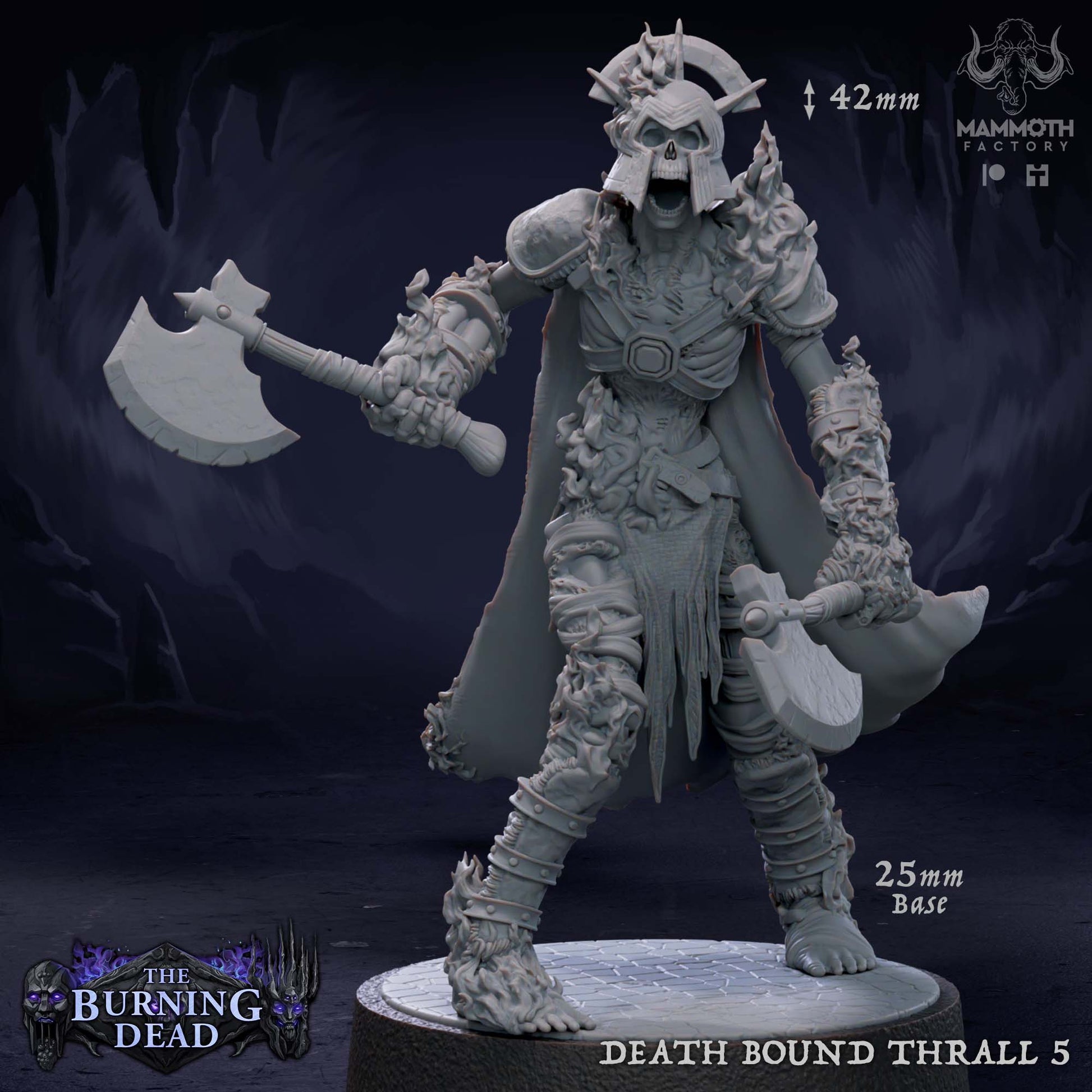 Death Bound Thrall: Sculpt 5 (Skeleton Commander, Regular or On Fire)