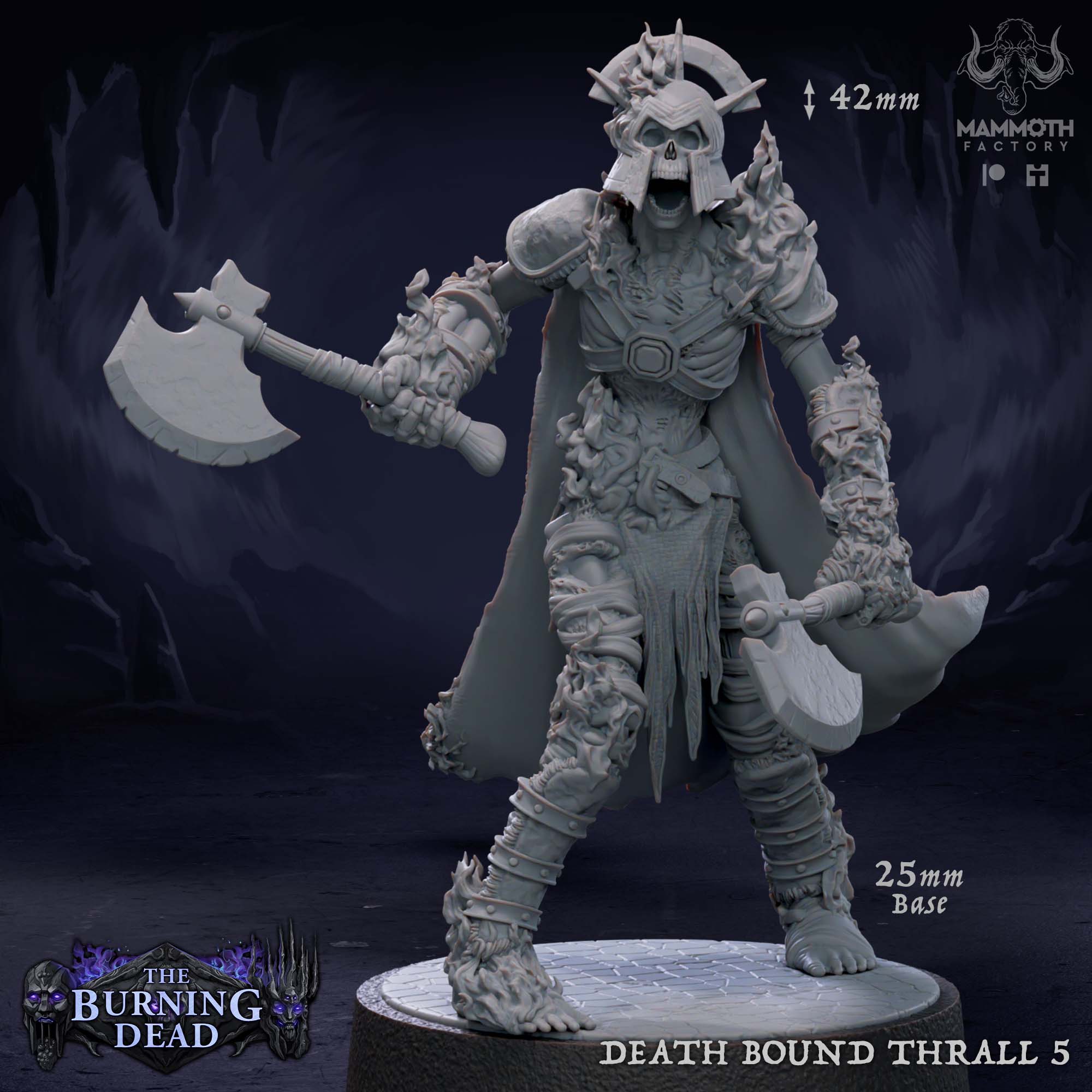 Death Bound Thrall: Sculpt 5 (Skeleton Commander, Regular or On Fire) -
