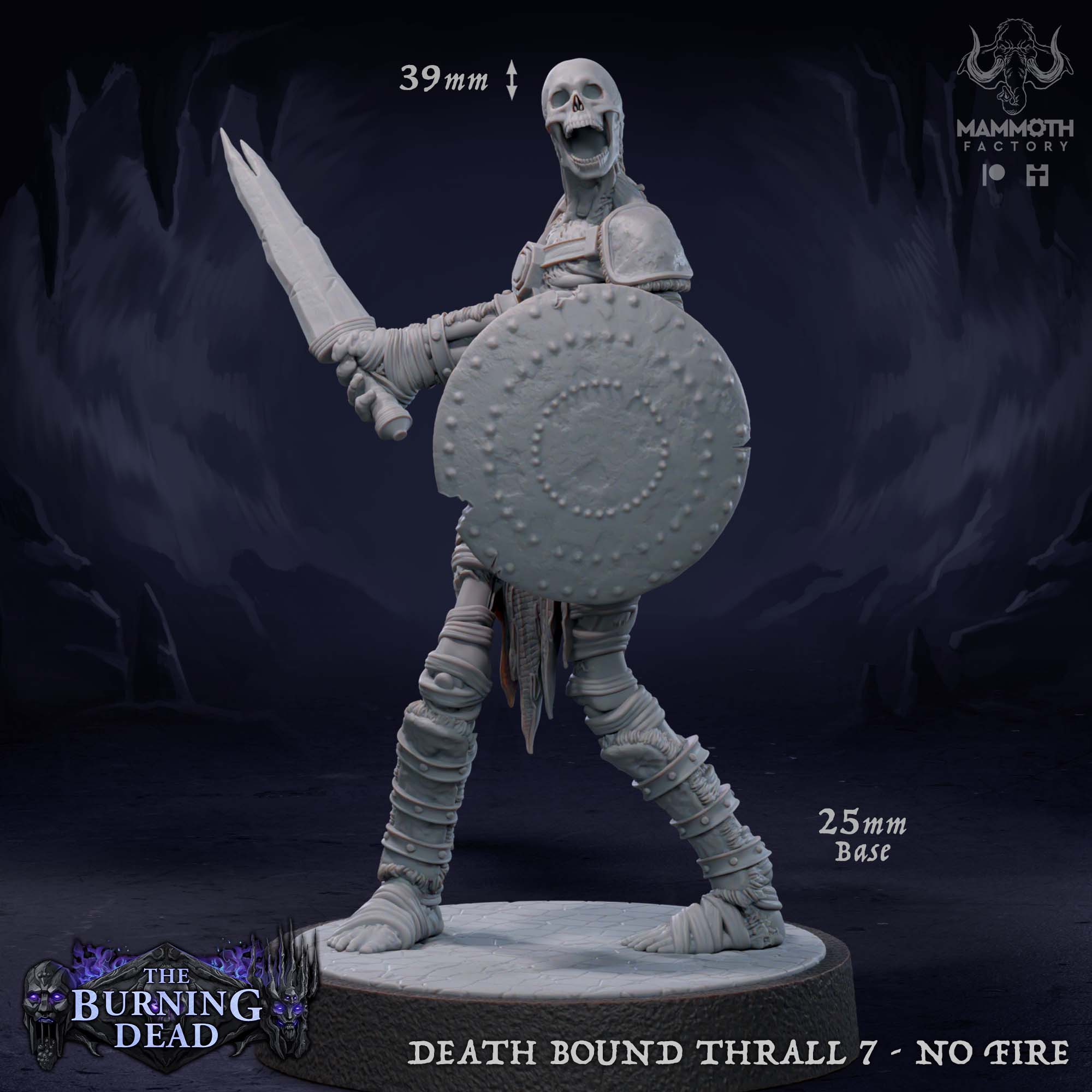 Death Bound Thrall: Sculpt 7 (Skeleton Warrior, Regular or On Fire) Main image