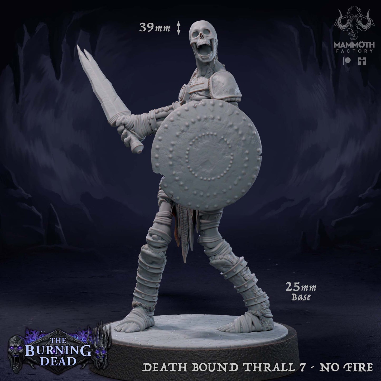 Death Bound Thrall: Sculpt 7 (Skeleton Warrior, Regular or On Fire)