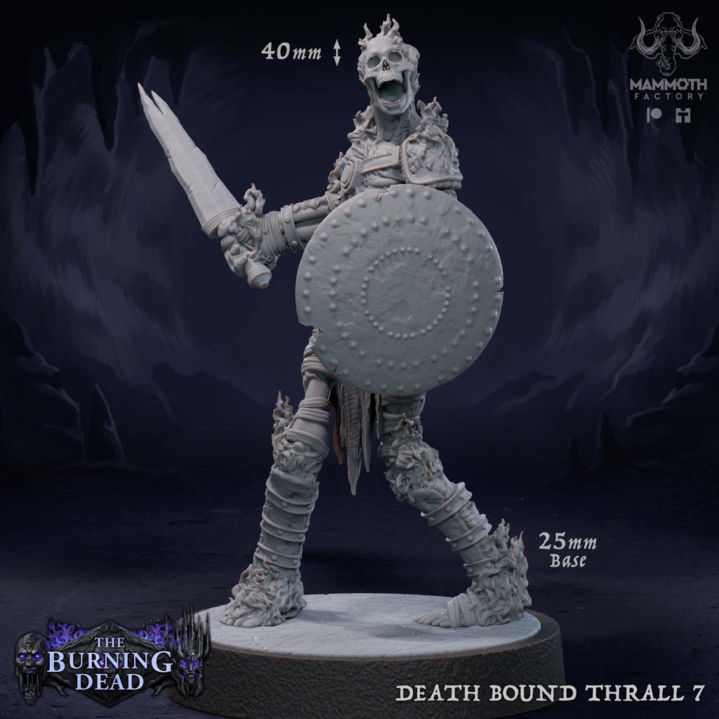 Death Bound Thrall: Sculpt 7 (Skeleton Warrior, Regular or On Fire)