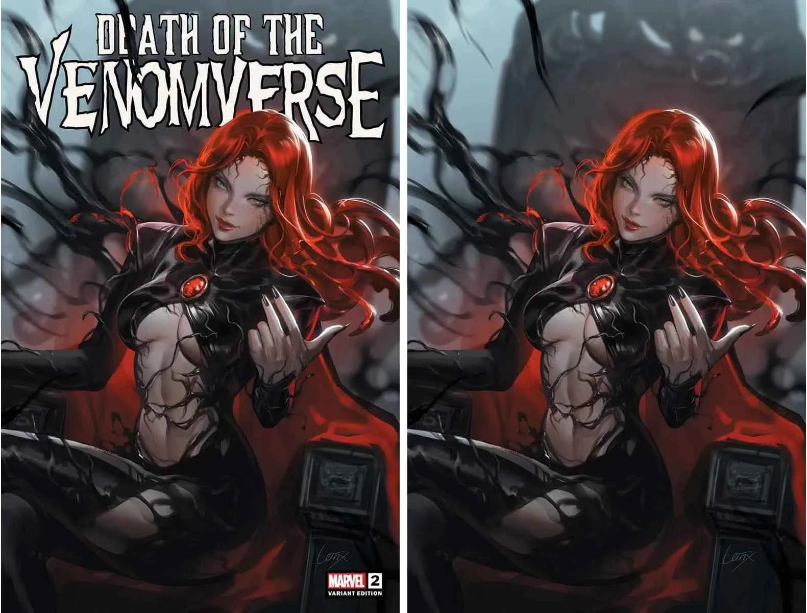 DEATH OF THE VENOMVERSE #2 (LESLEY LEIRIX LI EXCLUSIVE TRADE/VIRGIN VARIANT SET) Main image