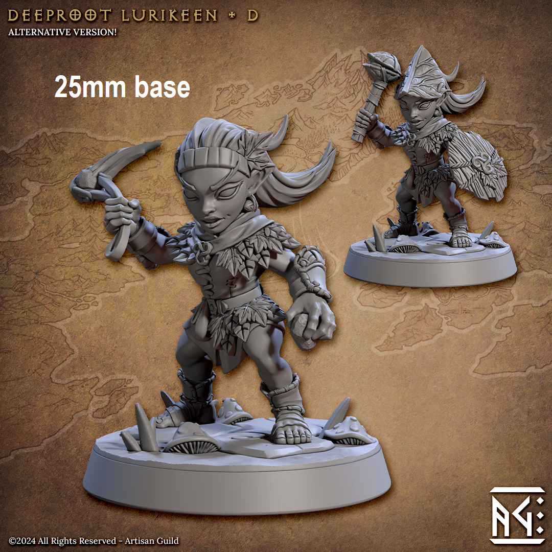 Deeproot Lurikeen Warrior (Base Sculpt D)