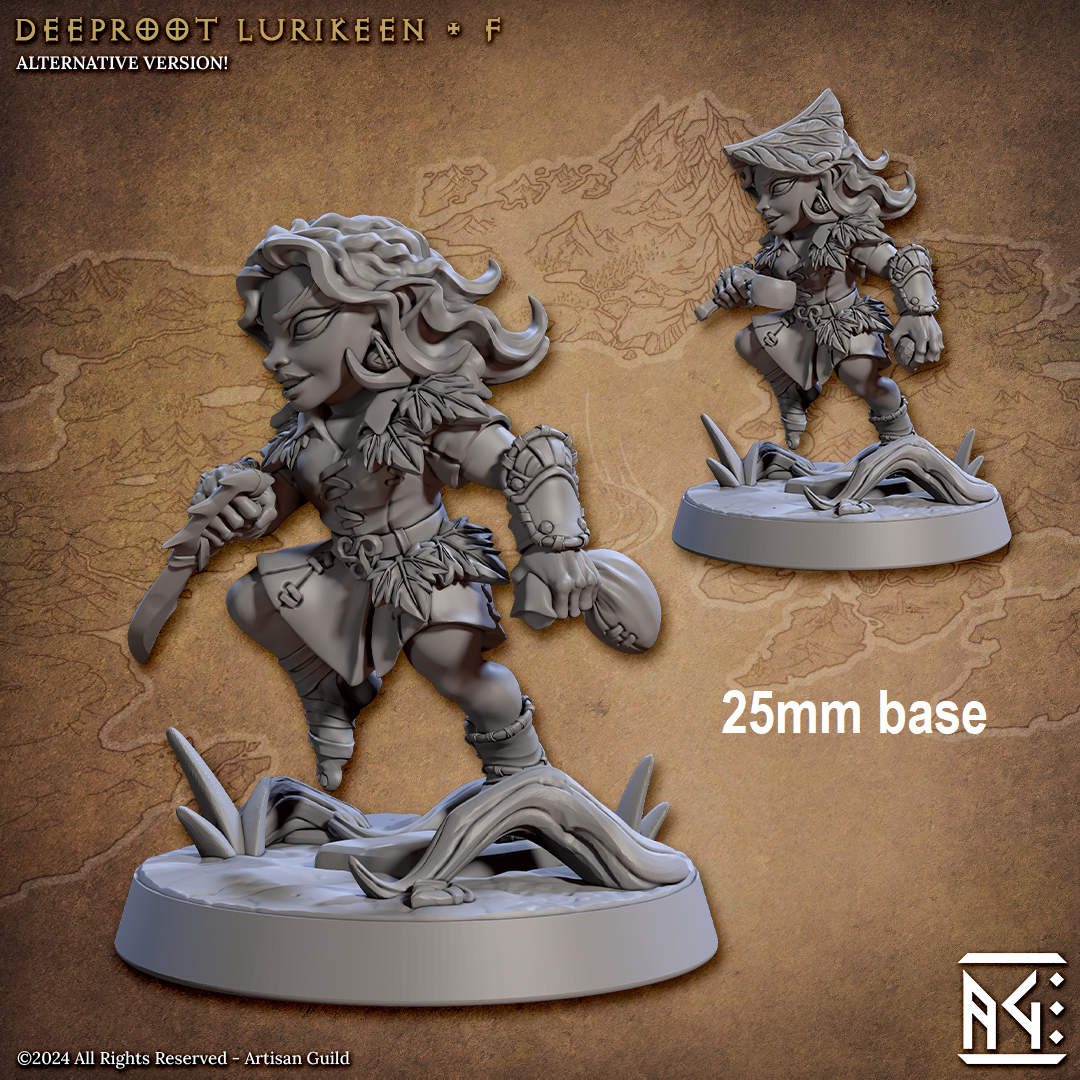 Deeproot Lurikeen Warrior (Base Sculpt F) Main image
