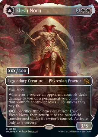 Elesh Norn // The Argent Etchings (MOM-338) - March of the Machine (Borderless) Foil