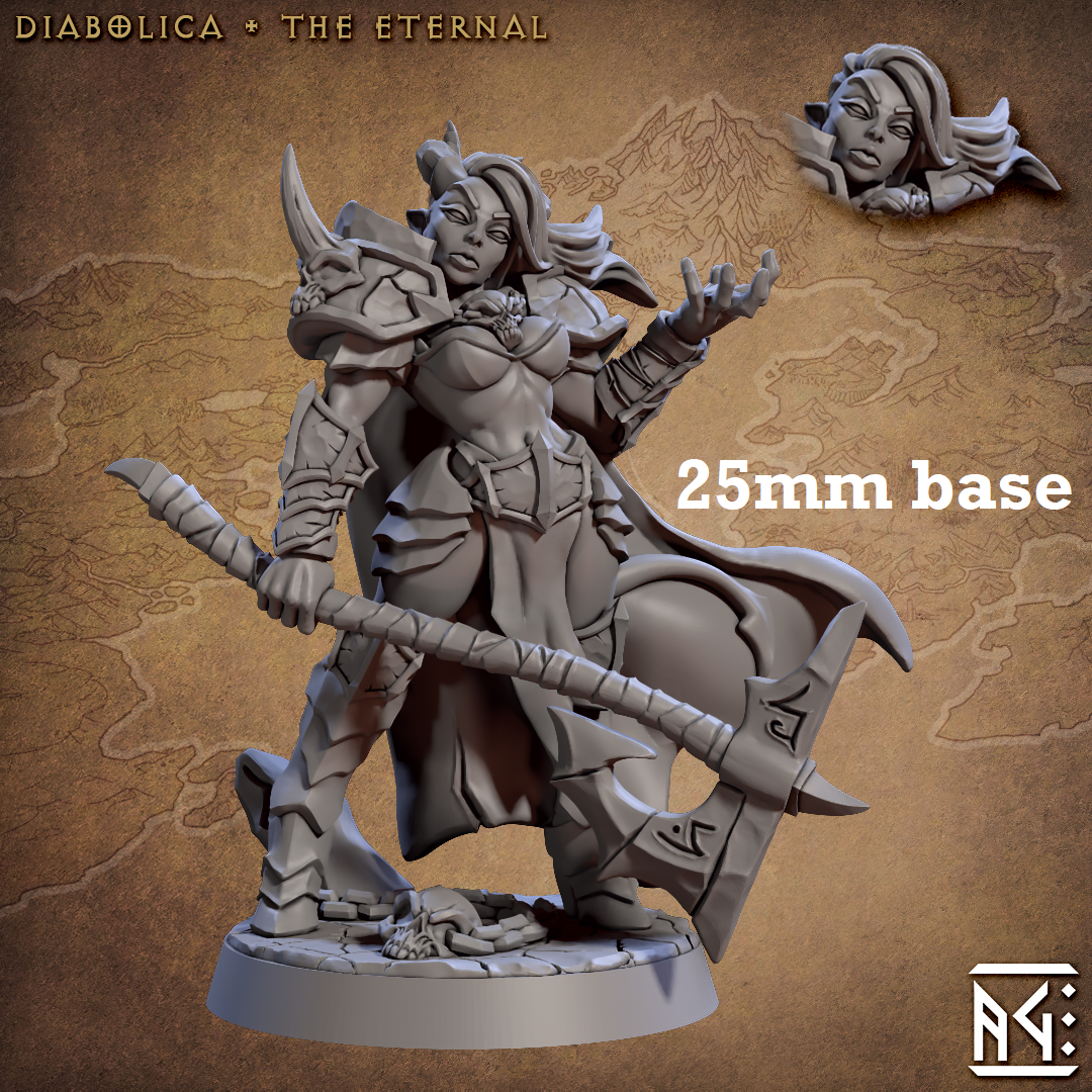 Diabolica the Eternal (Female Tiefling Barbarian) Main image