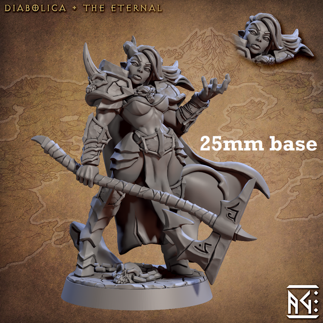Diabolica the Eternal (Female Tiefling Barbarian) Hover Image