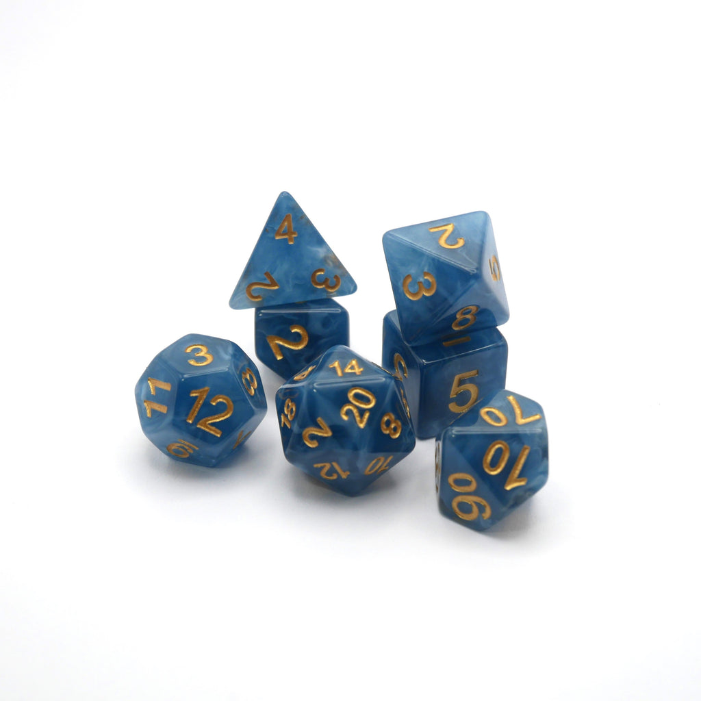Diffused Dreams - 7 Piece DnD Dice Set | Acrylic RPG Gaming Dice - Collectors World Toys