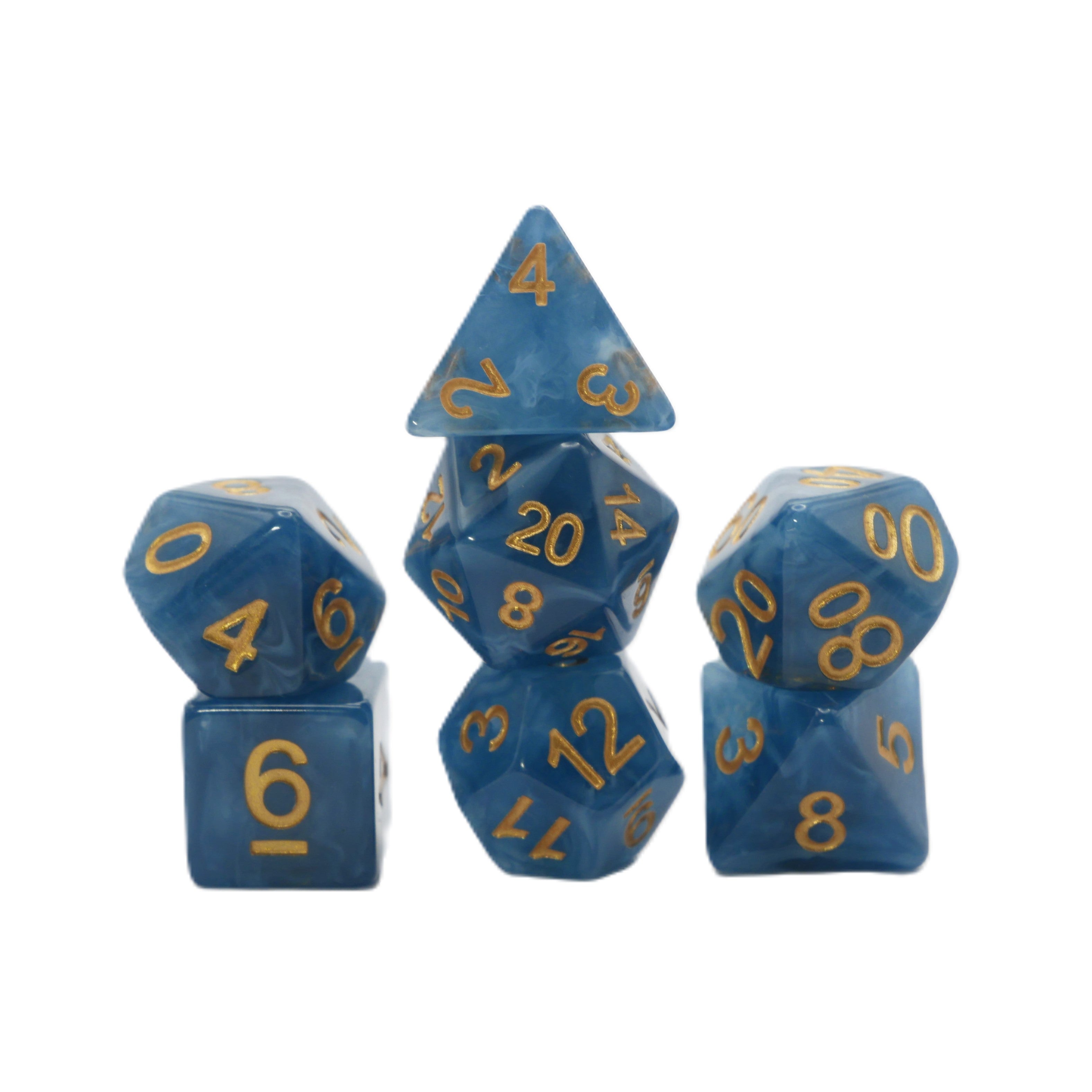 Diffused Dreams - 7 Piece DnD Dice Set | Acrylic RPG Gaming Dice - Collectors World Toys