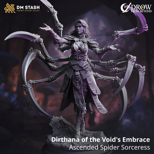 Dirthana of the Void's Embrace, Ascended Spider Sorceress (Female Drow Aberration) - Collectors World Toys Hover Image