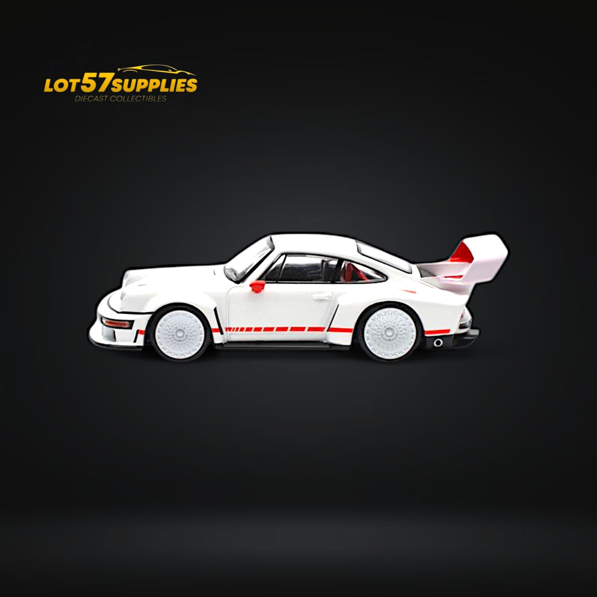 (Pre-Order) Pop Race Porsche Singer DLS Turbo White 1:64 - Collectors World Toys