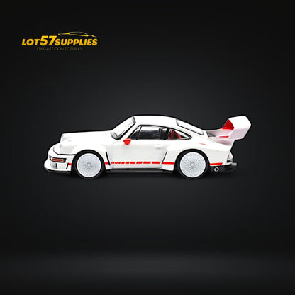 (Pre-Order) Pop Race Porsche Singer DLS Turbo White 1:64