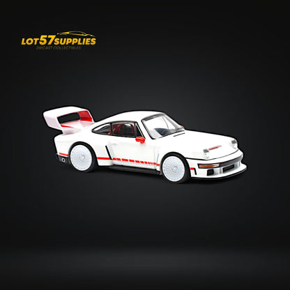 (Pre-Order) Pop Race Porsche Singer DLS Turbo White 1:64