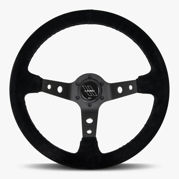 The Daytona | Black Alcantara Suede | Black Spoke | Black Stitch