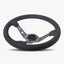 The Daytona | Black Perforated Leather | Graphite Spoke | Bavarian Stitch