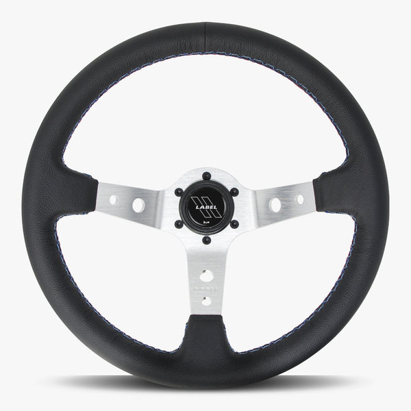 The Daytona | Black Leather | Silver Spoke | Bavarian Stitch