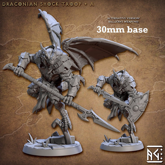 Draconian Shock Troop: Sculpt A (Male Dragonborn Soldier) - Hover Image