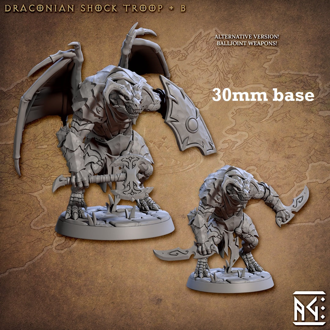 Draconian Shock Troop: Sculpt B (Male Dragonborn Soldier / Assassin)