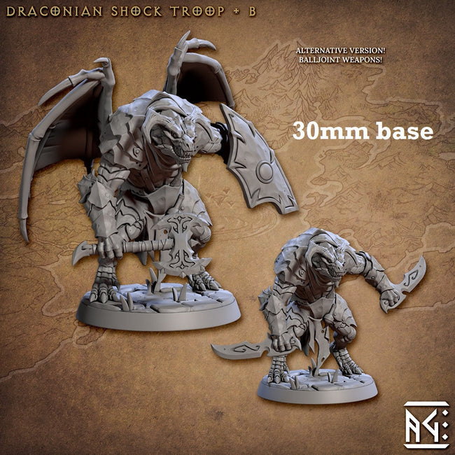 Draconian Shock Troop: Sculpt B (Male Dragonborn Soldier / Assassin) Hover Image