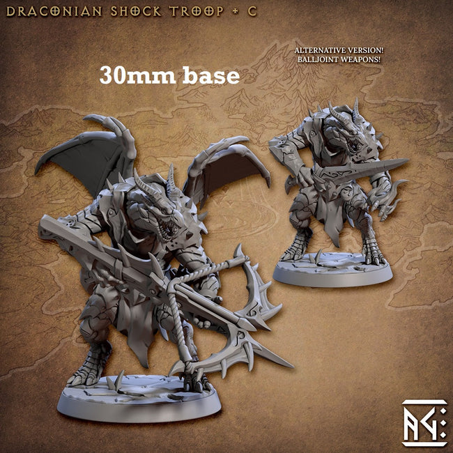 Draconian Shock Troop: Sculpt C (Male Dragonborn Ranger / Soldier) Hover Image