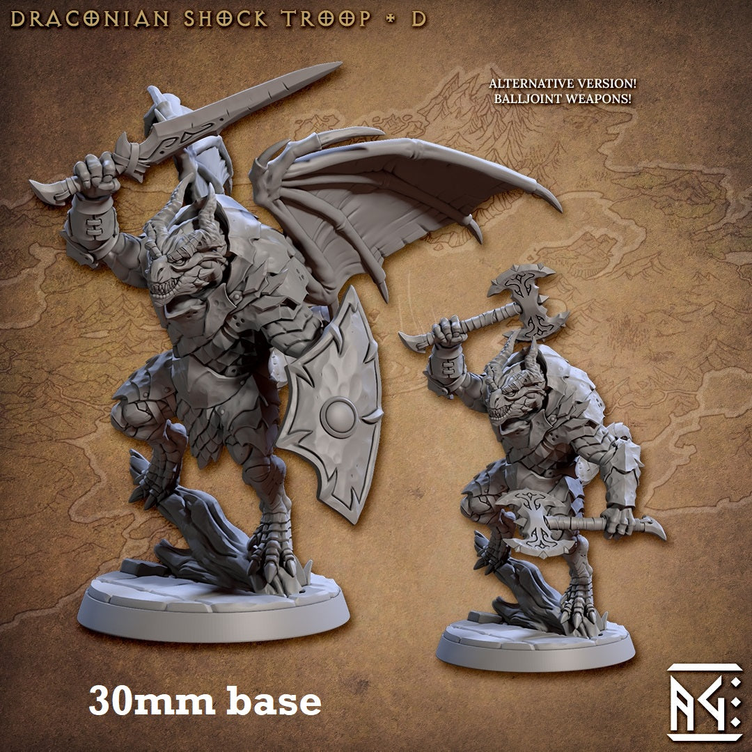 Draconian Shock Troop: Sculpt D (Male Dragonborn Soldier) -