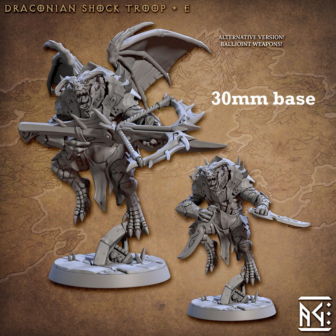 Draconian Shock Troop: Sculpt E (Male Dragonborn Soldier)
