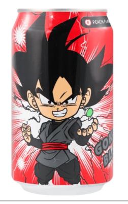 Ocean Bomb Peach Flavor Sparkling Water Dragon Ball Super Goku Black (1 Can) Main image