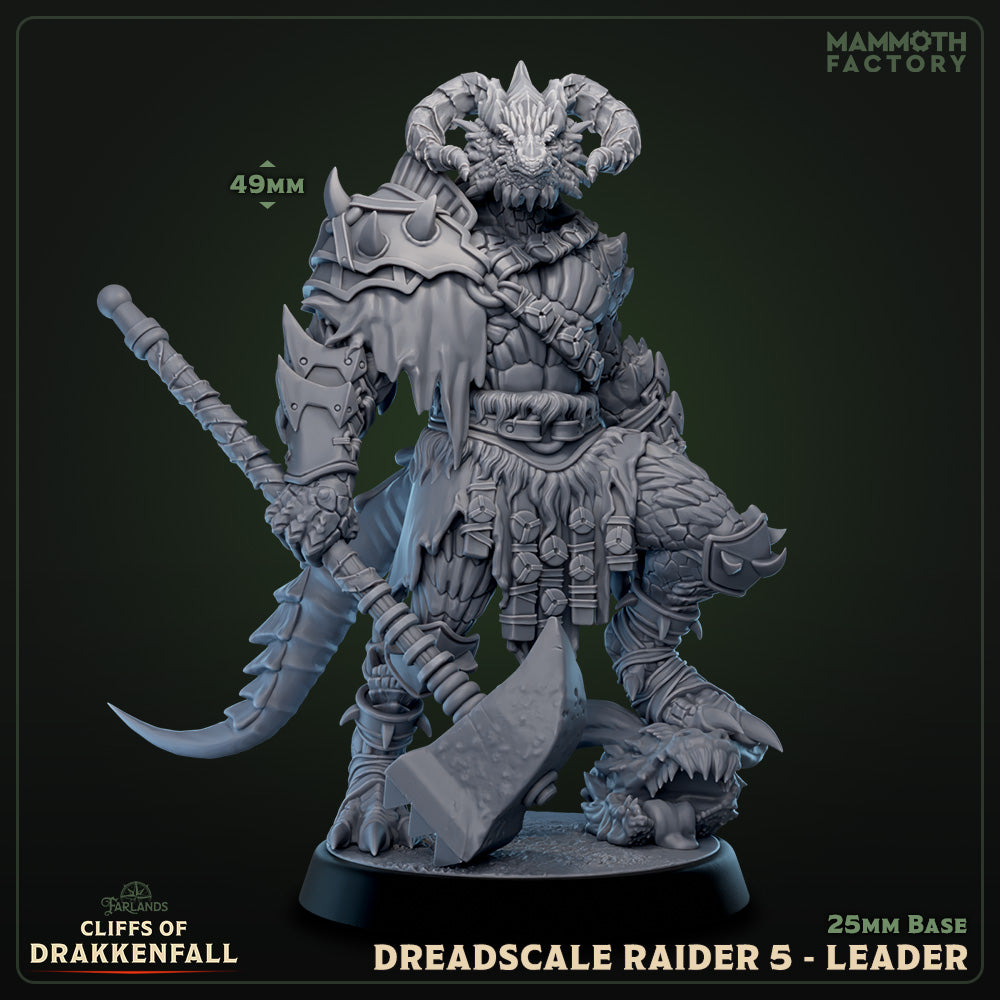 Dreadscale Raider: Sculpt 5 - Leader (Male Dragonborn Barbarian) Main image