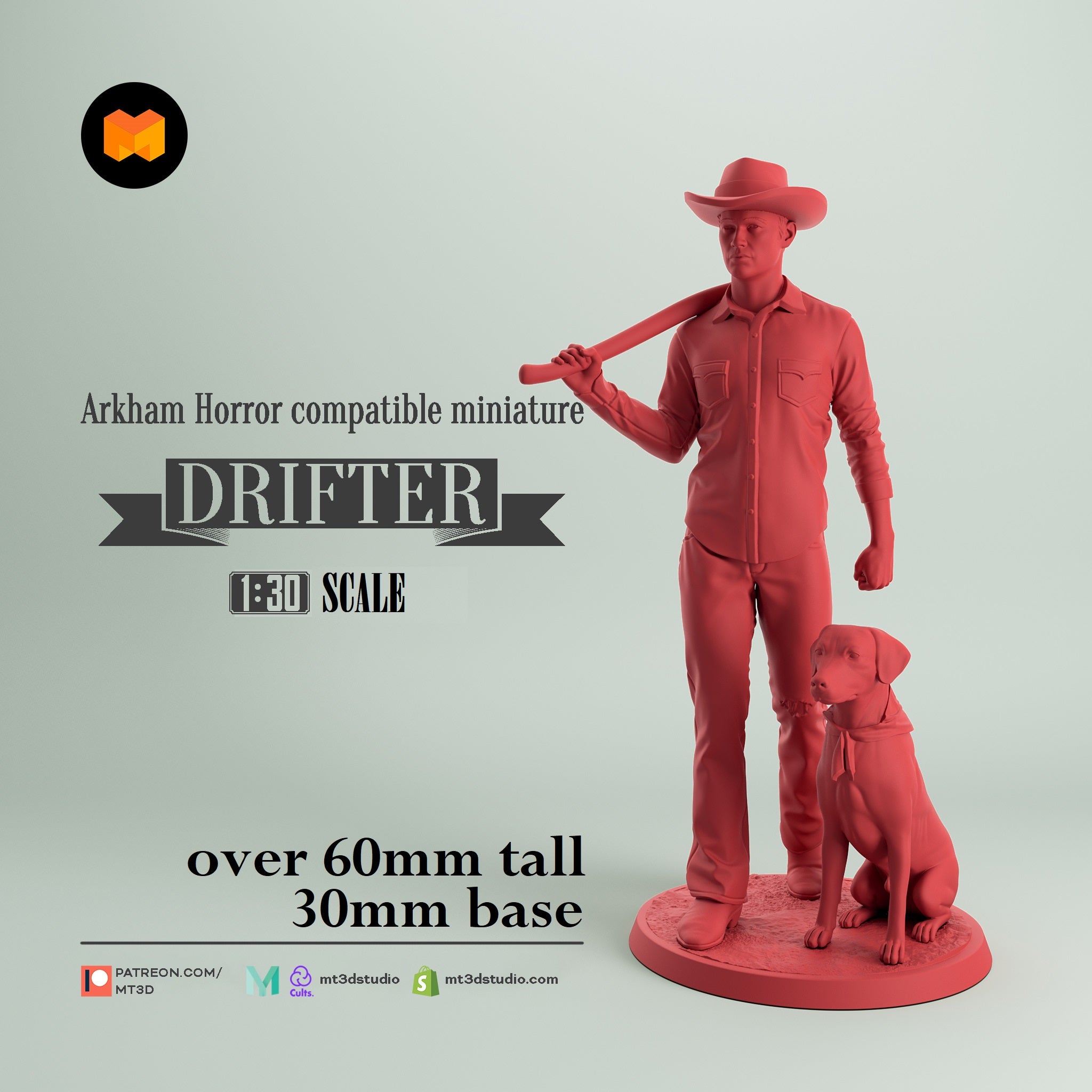 Arkham Compatible Investigator: The Drifter (Ashcan Pete with Dog) Main image