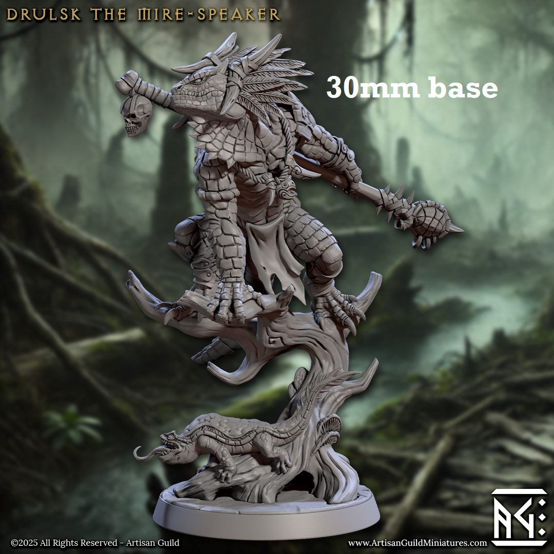 Drulsk, the Mire-Speaker (Male Lizardfolk Druid) Main image