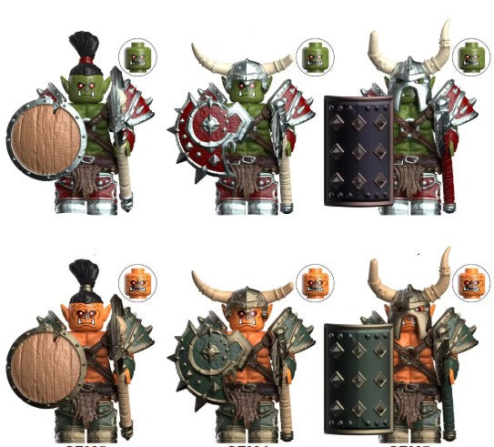 Orc Warrior Clan Custom Minifigure Set (6-Pack) Main image