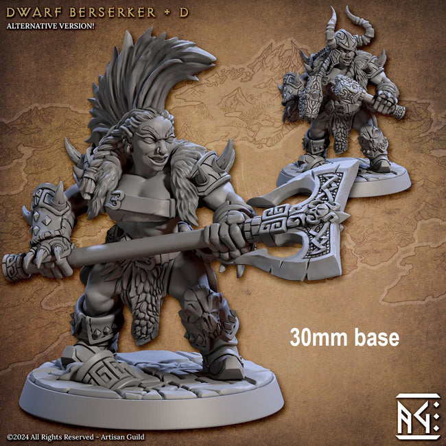 Dwarf Berserker (Base Sculpt D) - Hover Image