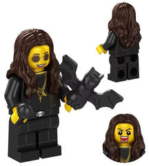 Prince of Darkness Rocker Custom Minifig – Metal Legend with Mic & Shades (Fan-Made)