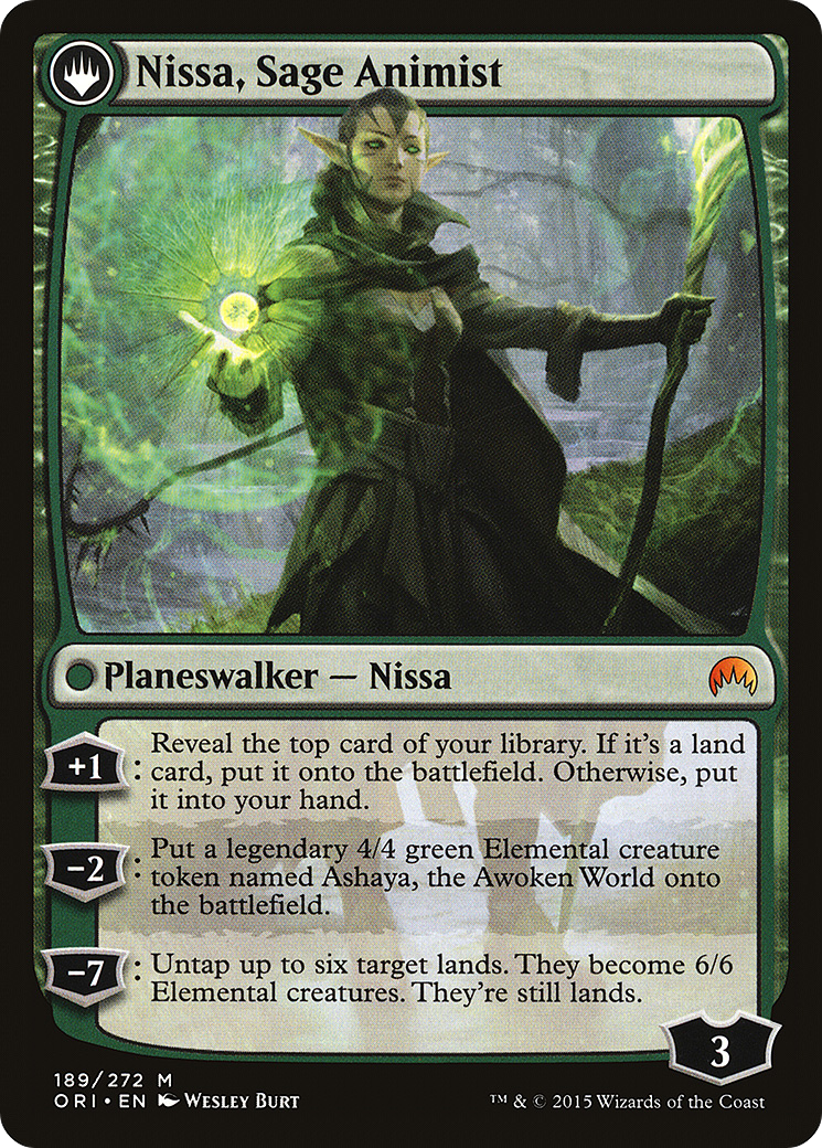 Nissa, Vastwood Seer // Nissa, Sage Animist (LIST-ORI-189) - The List: (originpwdfc)