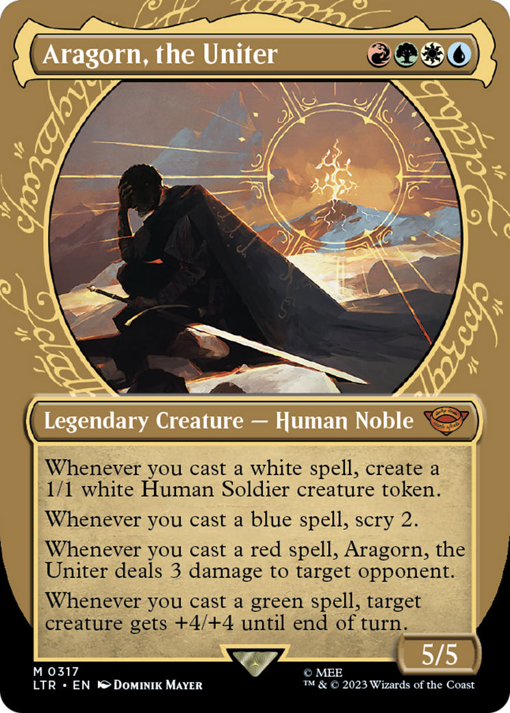 Aragorn, the Uniter (LTR-317) - The Lord of the Rings: Tales of Middle-earth: (Showcase) (Borderless)