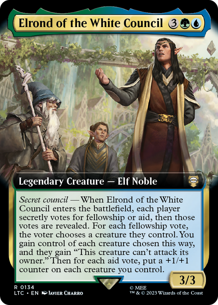 Elrond of the White Council (LTC-134) - Tales of Middle-earth Commander: (Extended Art)