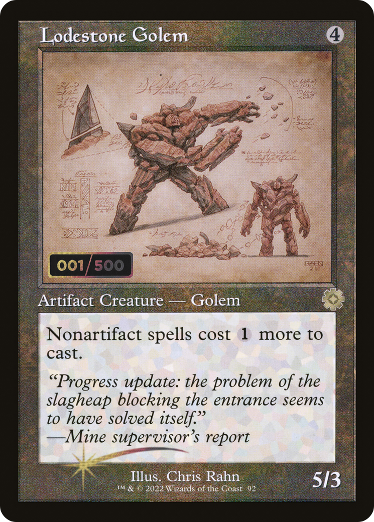 Lodestone Golem (BRR-092) - The Brothers' War Retro Artifacts Foil