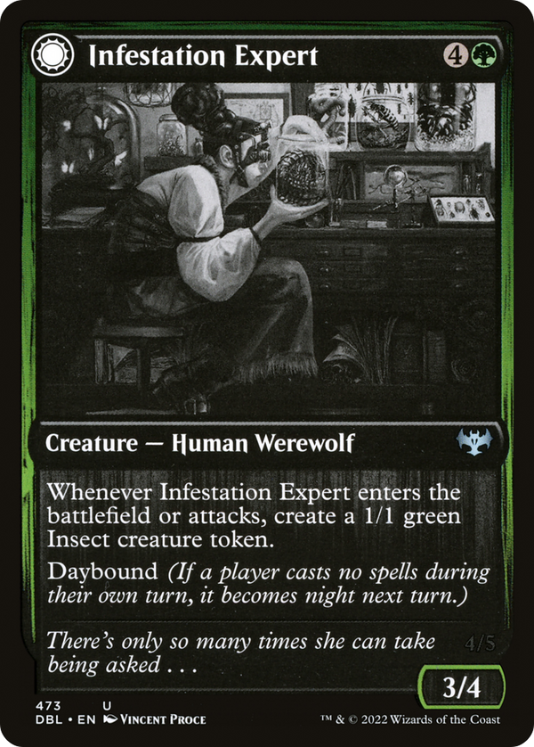 Infestation Expert // Infested Werewolf (DBL-473) - Innistrad: Double Feature: (Double Faced Transform)